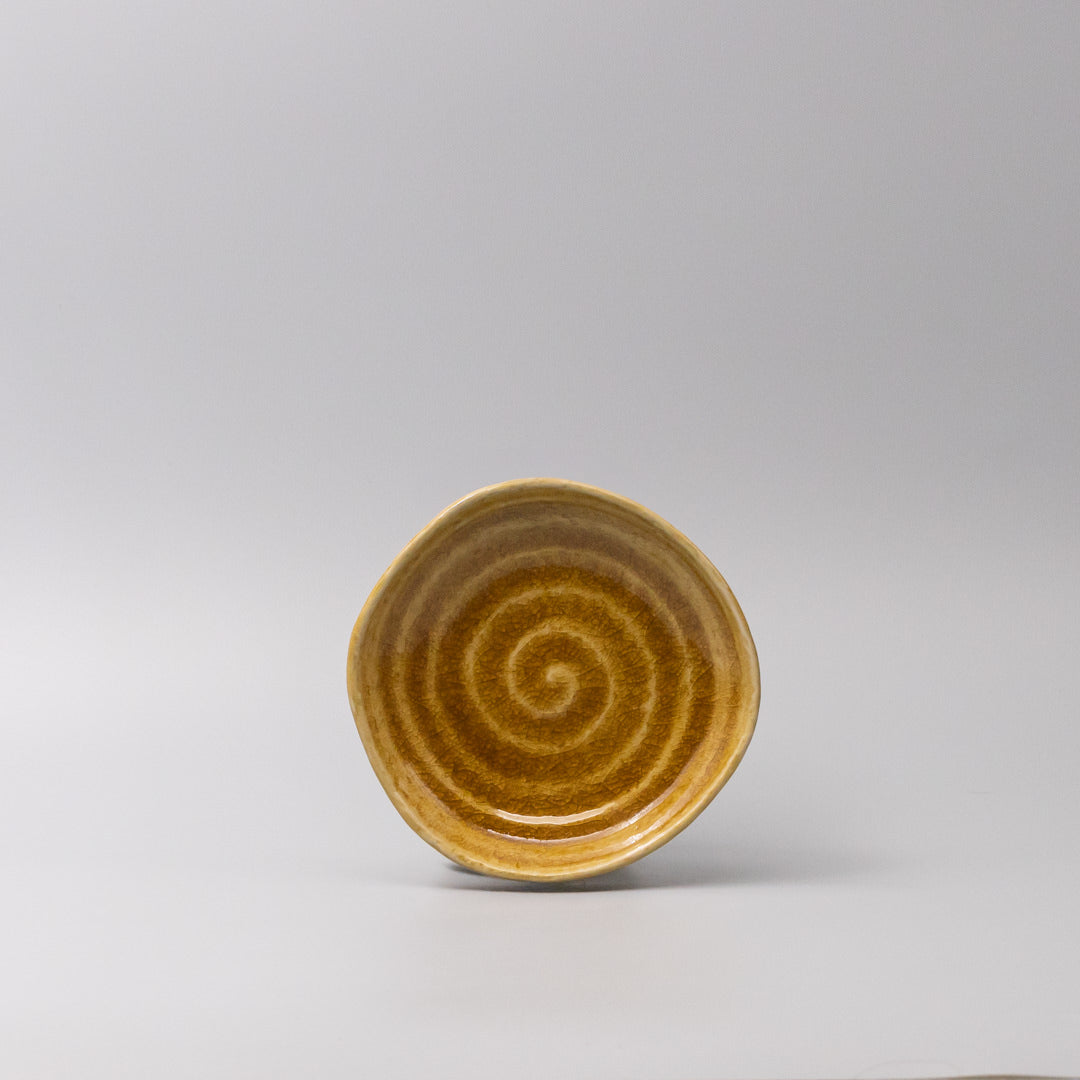 Plate 13.5cm Amane Amber Glaze - Image 3