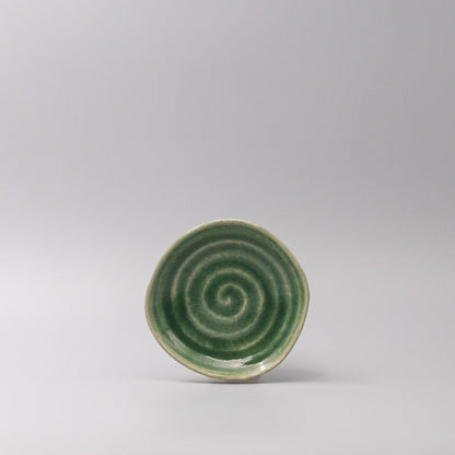 Plate 13.5cm Amane Emerald Glaze - Image 3