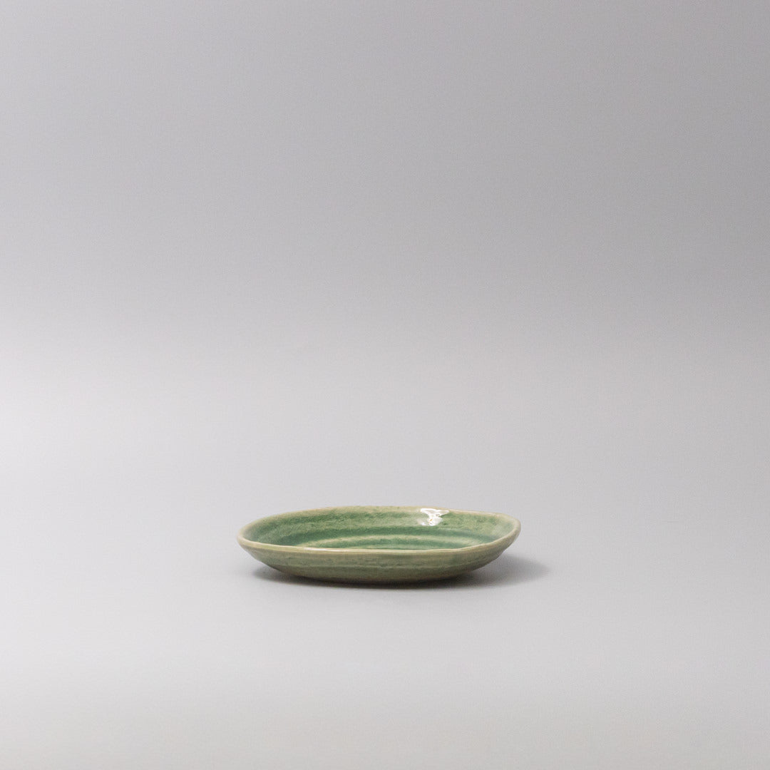 Plate 13.5cm Amane Emerald Glaze - Image 2