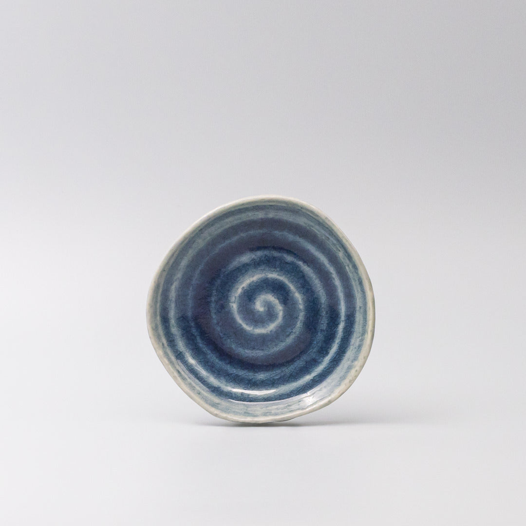 Plate 14cm Amane Sapphire Glaze - Image 3