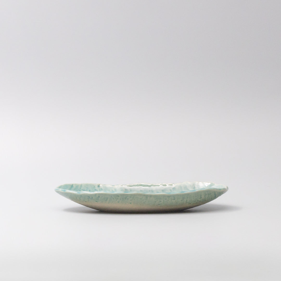 Sushi Plate 21cm Crackle Turquoise Glaze - Image 4