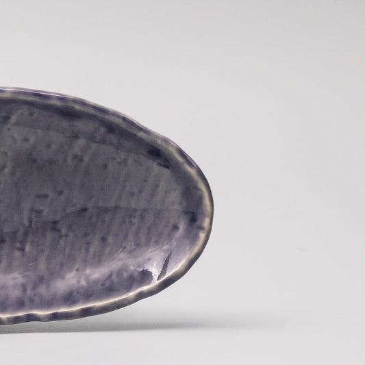 Sushi Plate 21cm Crackle Amethyst Glaze - Image 2
