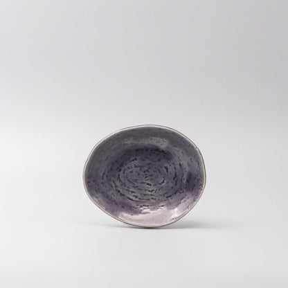 Plate Oval 15cm Crackle Amethyst Glaze - Image 3