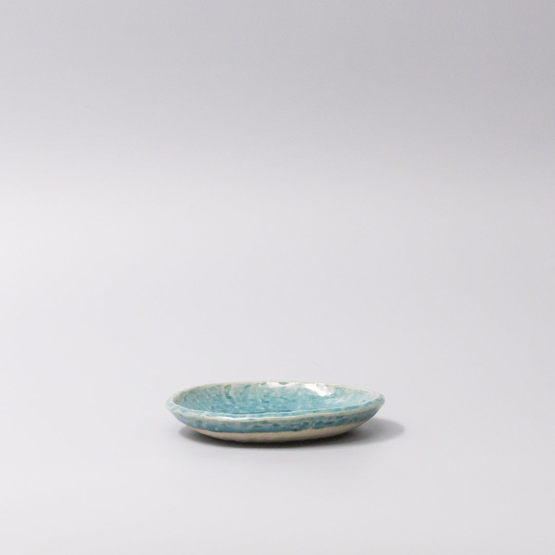 Sauce Dish 11.5cm Crackle Turquoise Glaze - Image 4