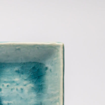 Sauce Dish 10cm Crackle Turquoise Glaze - Image 2