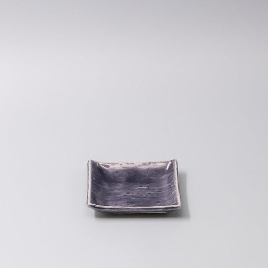 Sauce Dish 10cm Crackle Amethyst Glaze