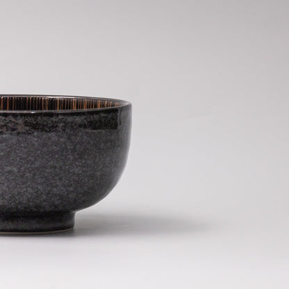 Bowl 16cm Bronze Converging Line Glaze - Image 2