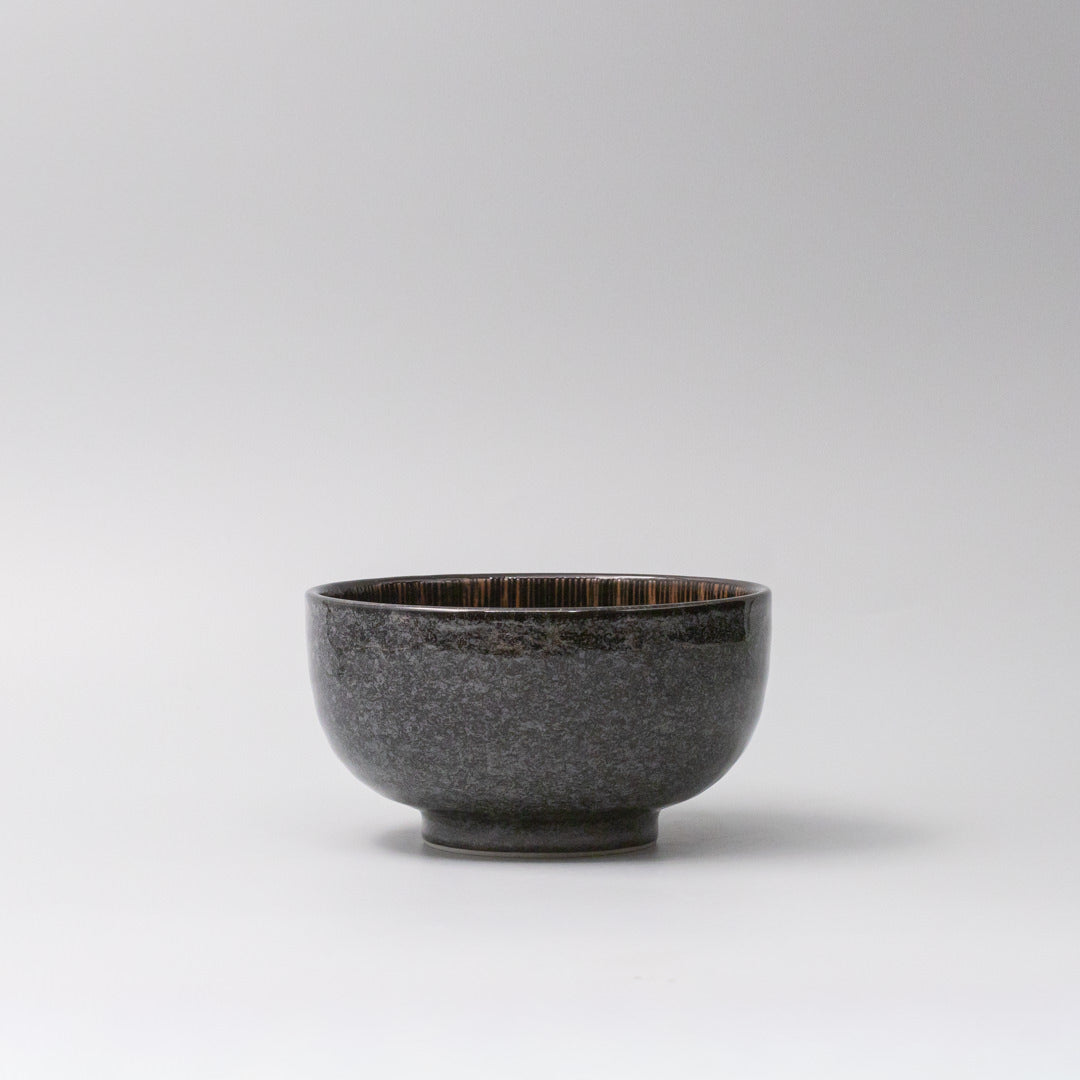 Bowl 16cm Bronze Converging Line Glaze - Image 4