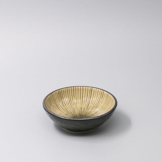 Bowl 13cm Green Converging Line Glaze
