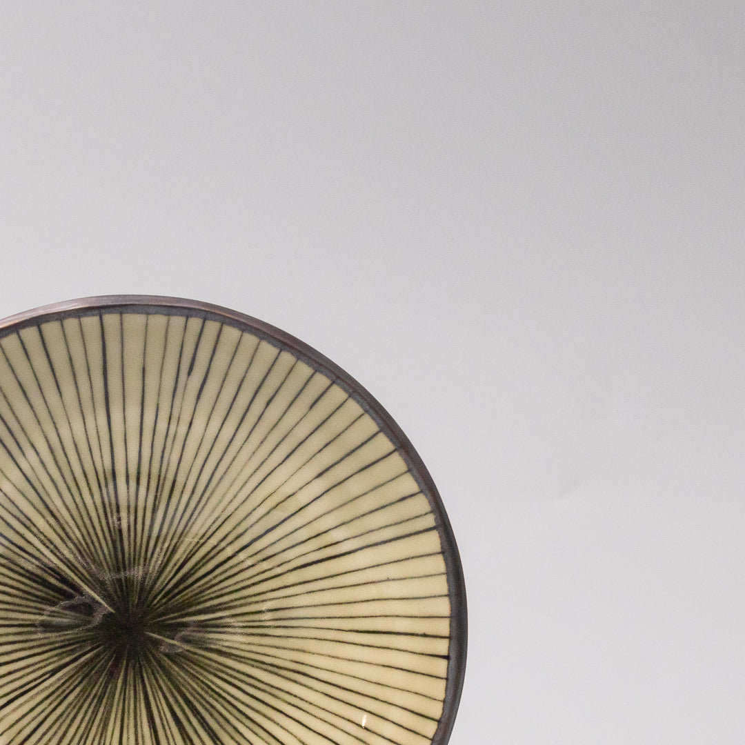 Saucer 13.5cm Green Converging Line Glaze - Image 2