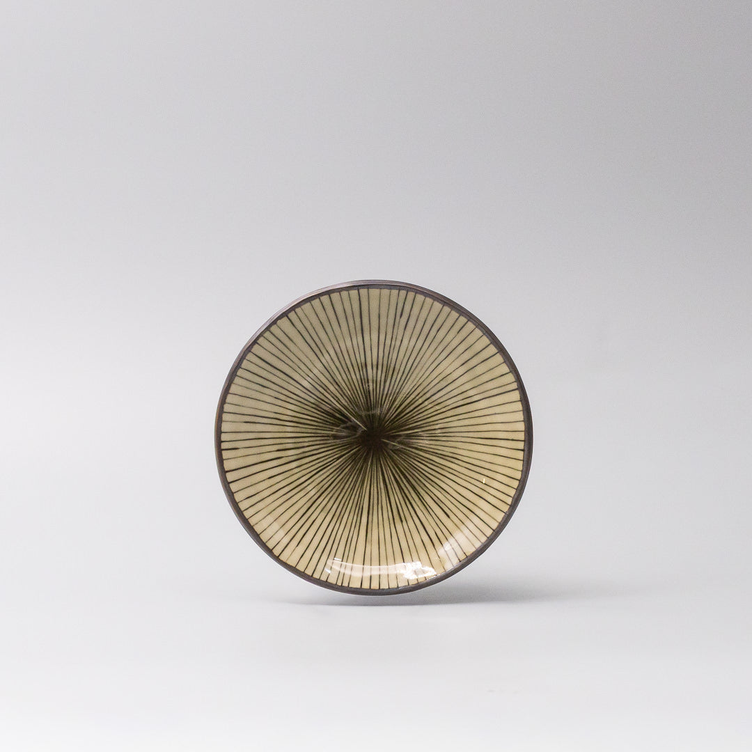 Saucer 13.5cm Green Converging Line Glaze - Image 3