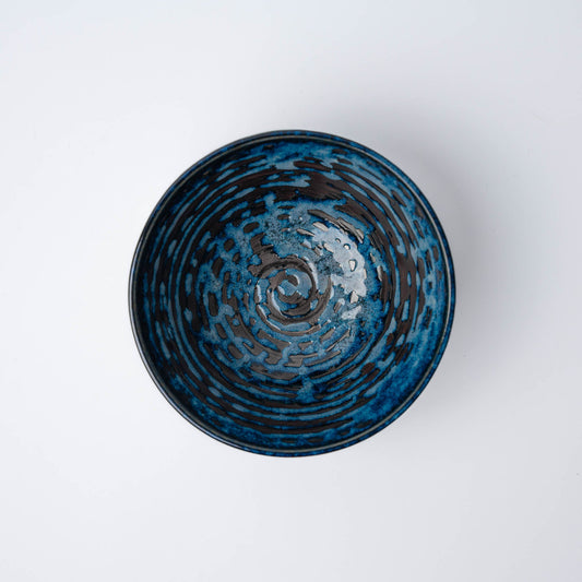 Udon Bowl 19cm Copper Swirl Glaze - Image 2