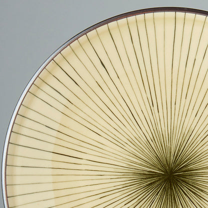 Dinner Plate 25cm Green Converging Line Glaze - Image 2