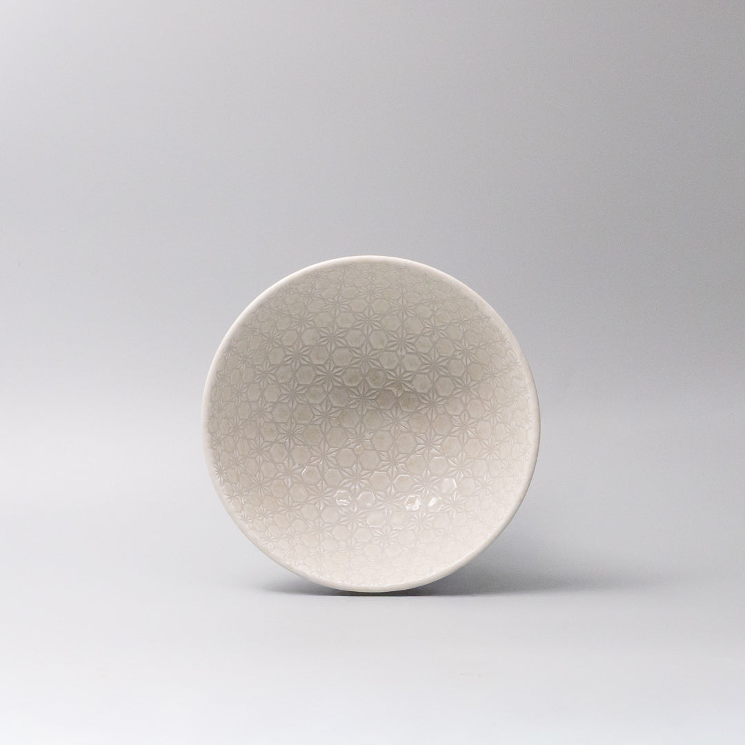 Bowl Large 19.5cm White Star Glaze - Image 3