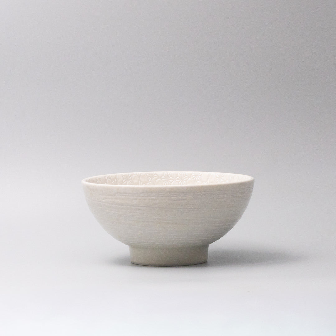 Bowl Large 19.5cm White Star Glaze - Image 4