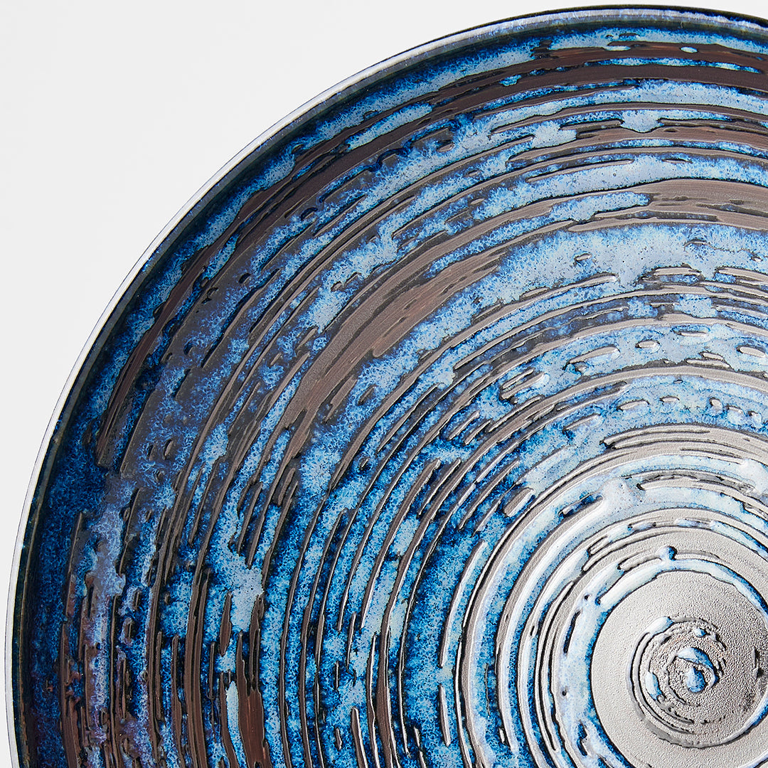 Serving Bowl 29cm Copper Swirl Glaze - Image 4
