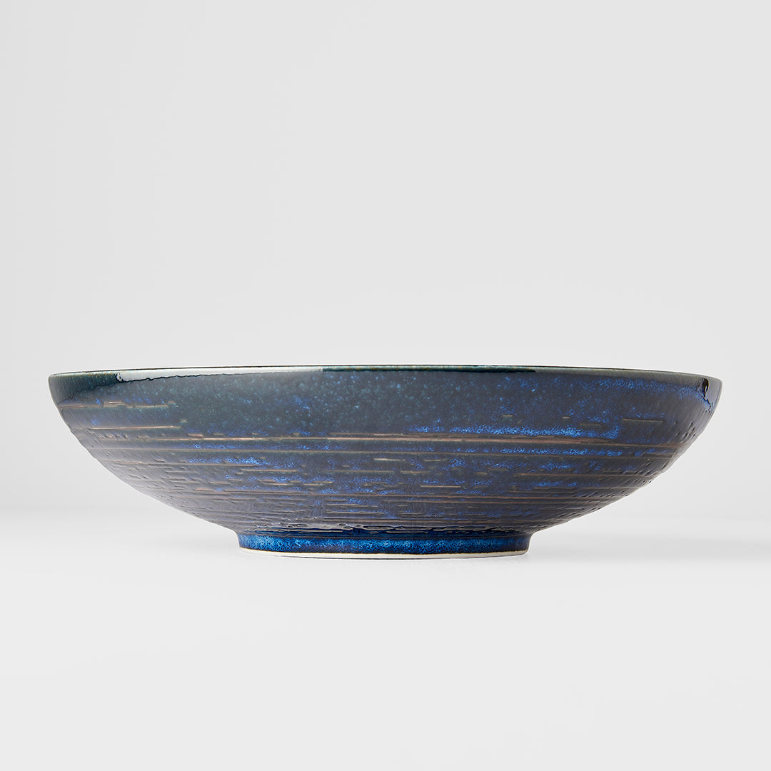Serving Bowl 29cm Copper Swirl Glaze - Image 3