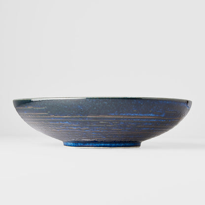 Serving Bowl 29cm Copper Swirl Glaze - Image 3