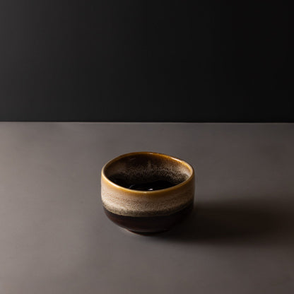 Matcha Tea Bowl 11cm Brown with Milky White - Image 3