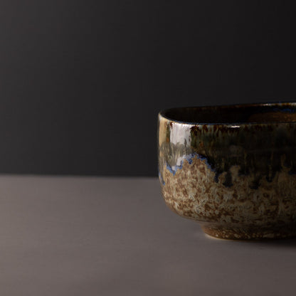 Matcha Tea Bowl 11.5cm Earth with Forest River - Image 2