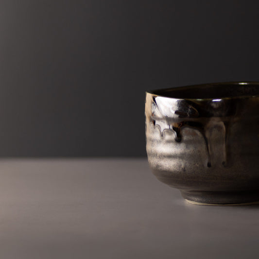 Matcha Tea Bowl 11.5cm Metallic Black - Image 2
