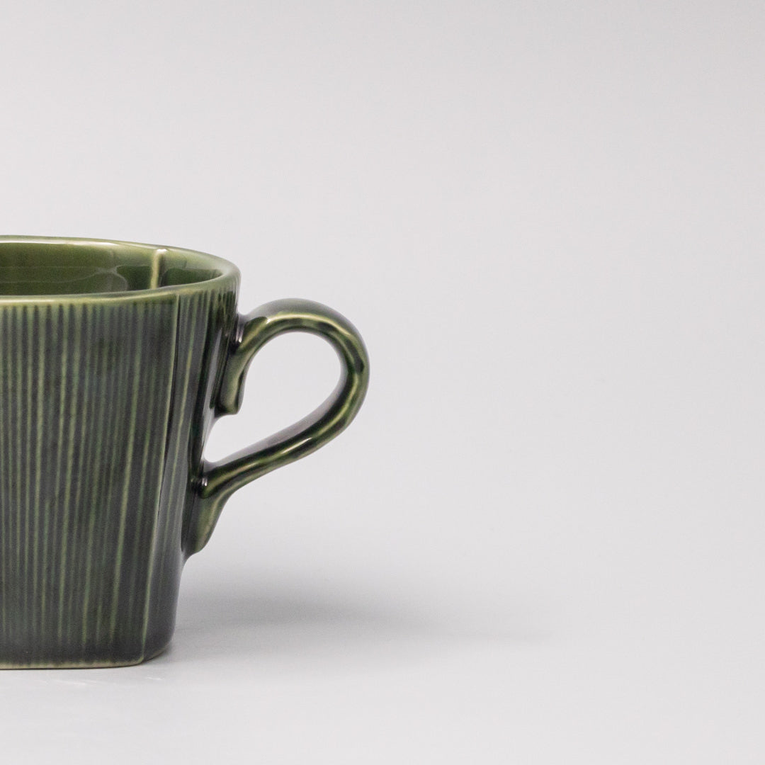 Mug 180ml Reeded Oribe Glaze - Image 3