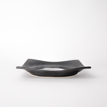 Plate Square 16cm Black Pearl Glaze - Image 3