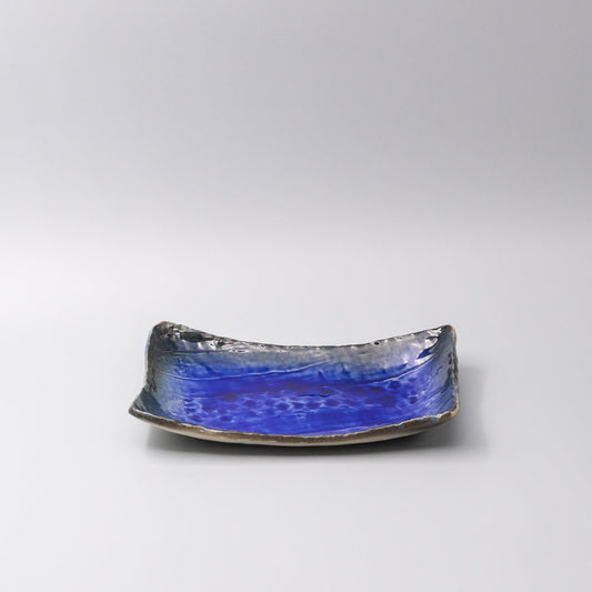 Sushi Plate Swept Side 26cm Cobalt Dark Edge - Image 2