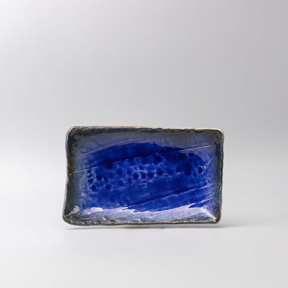 Sushi Plate Swept Side 26cm Cobalt Dark Edge - Image 4