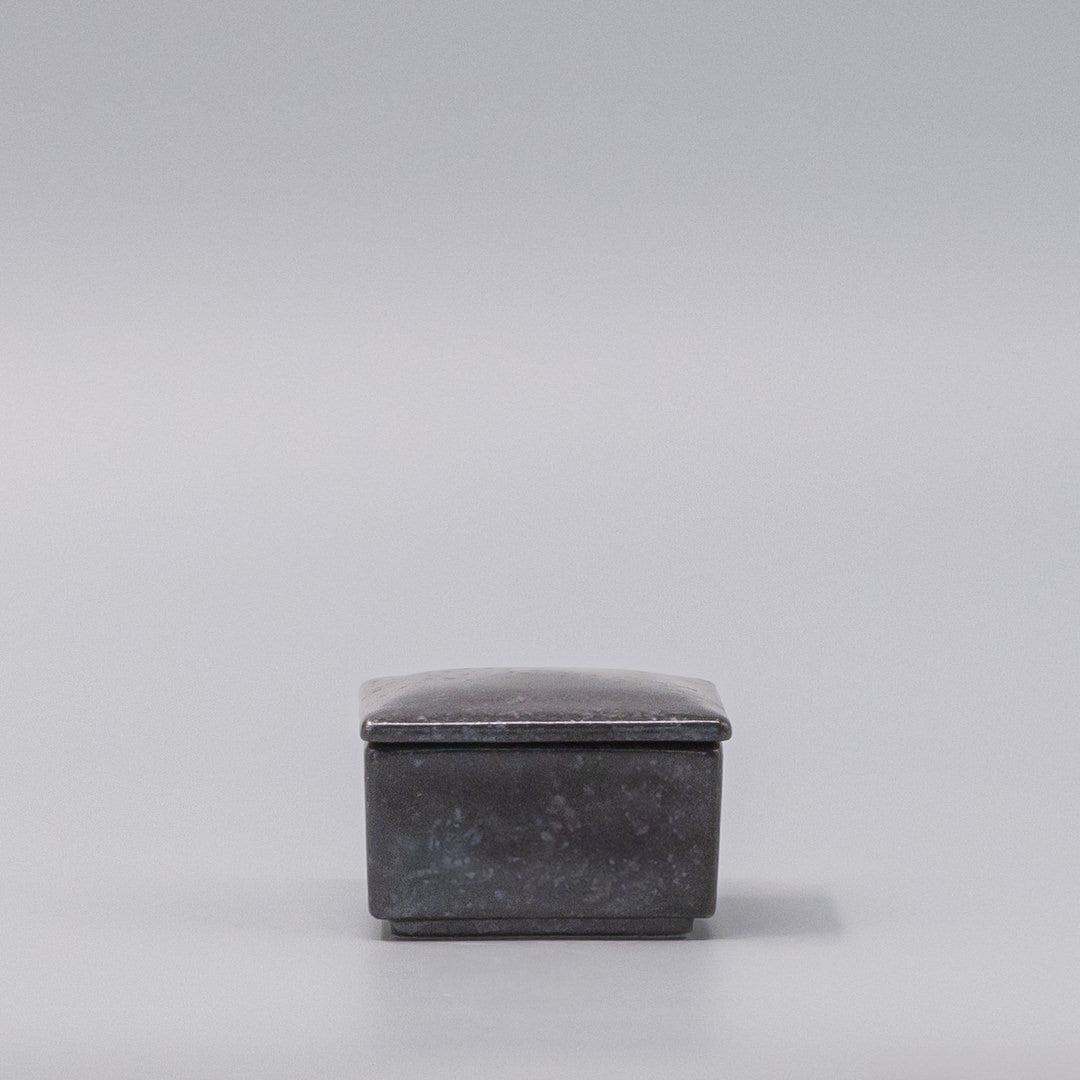 Box with Lid 7cm Craft Black Glaze - Image 5