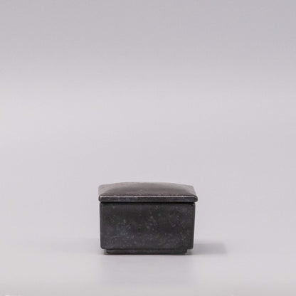 Box with Lid 7cm Craft Black Glaze - Image 4
