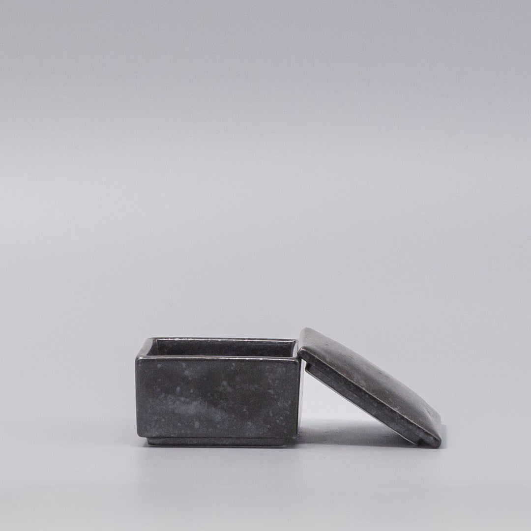 Box with Lid 7cm Craft Black Glaze