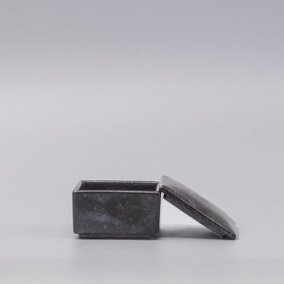 Box with Lid 7cm Craft Black Glaze