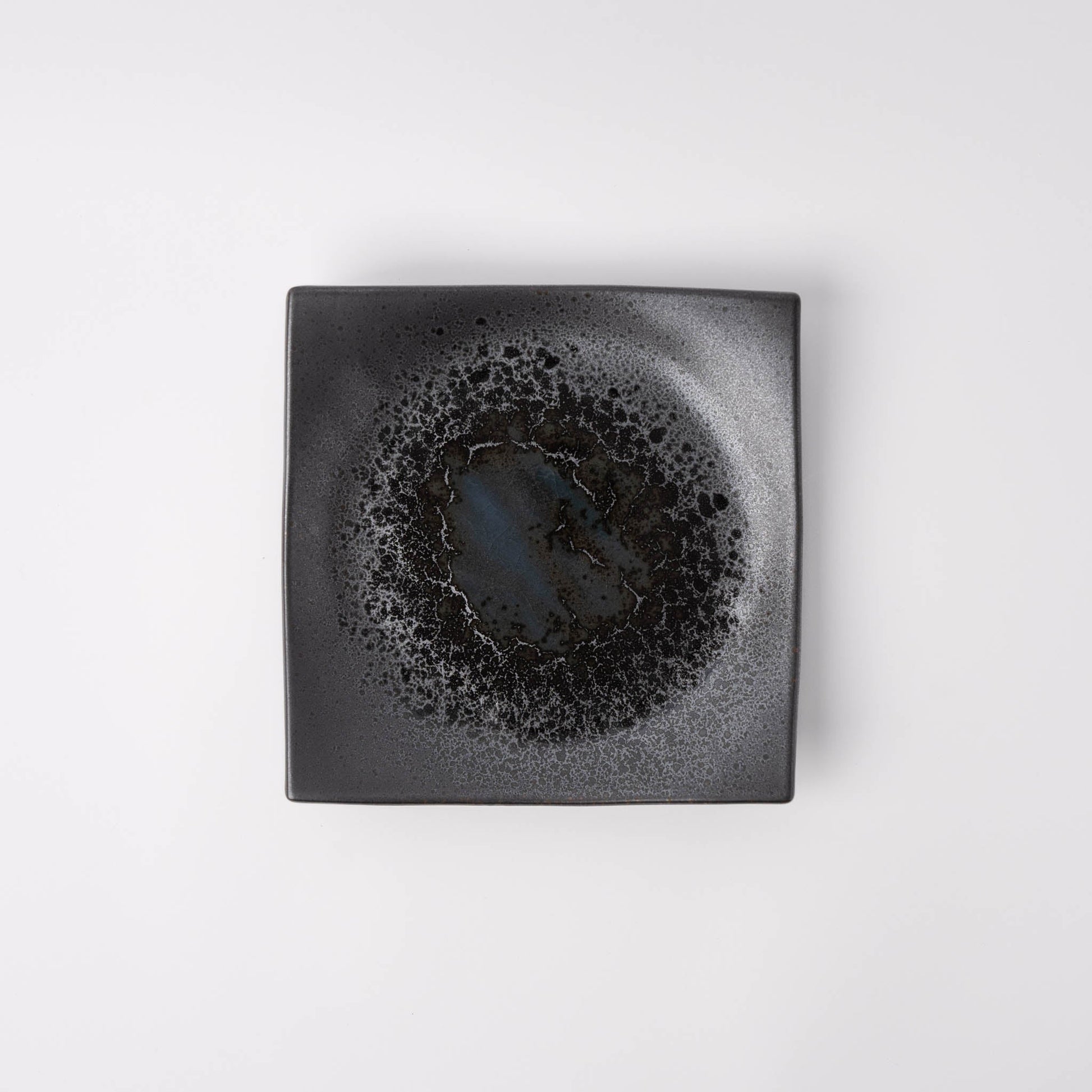 Plate Square 16cm Black Pearl Glaze - Image 2