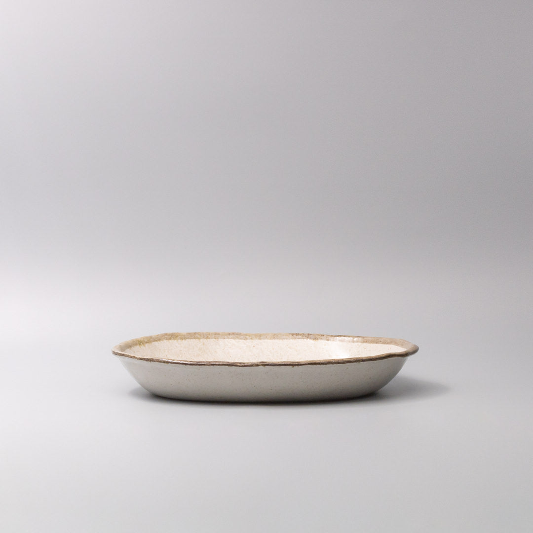 Serving Dish Oval 29cm Flax Glaze - Image 2