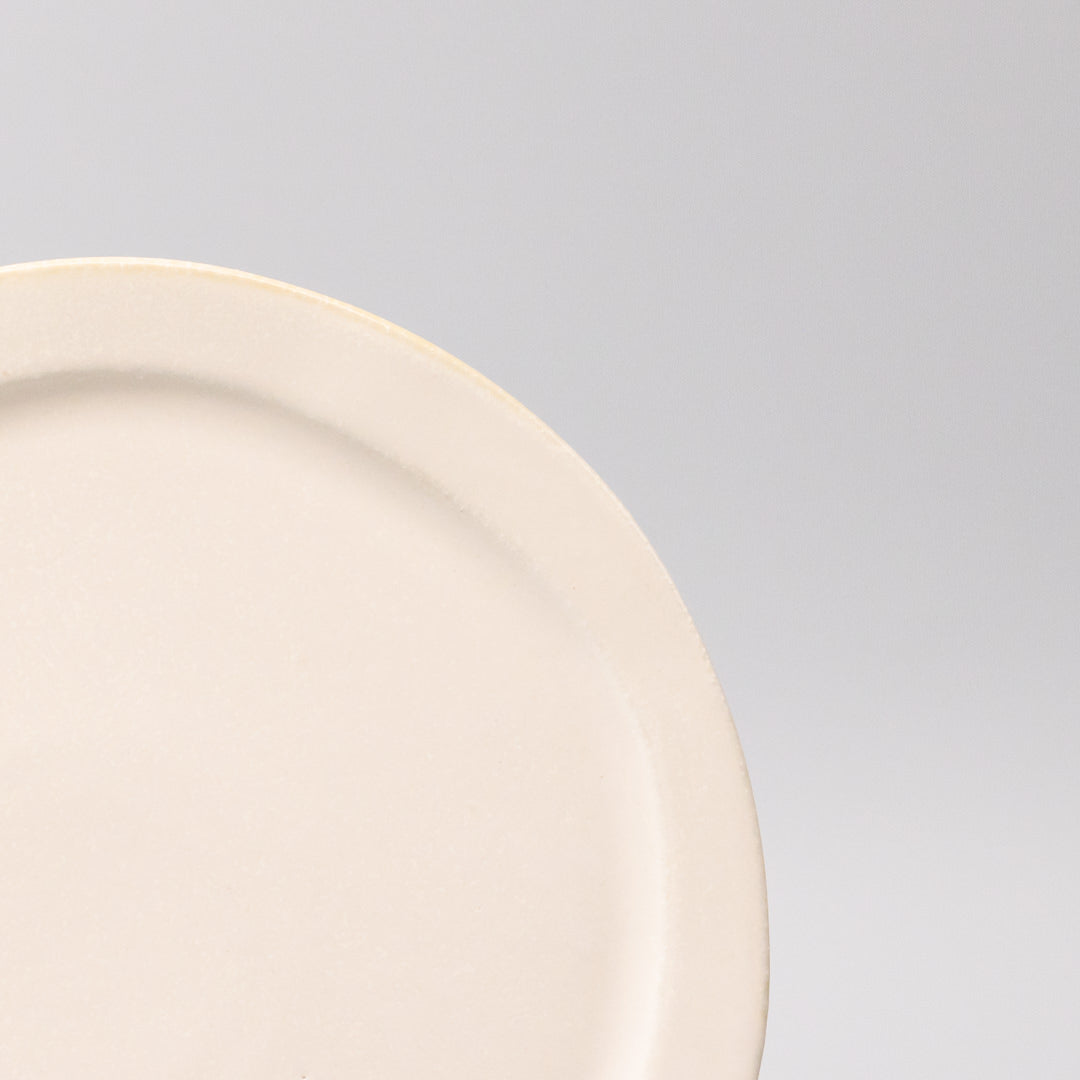 Plate Organic Flat 25.5cm Craft White Glaze - Image 3