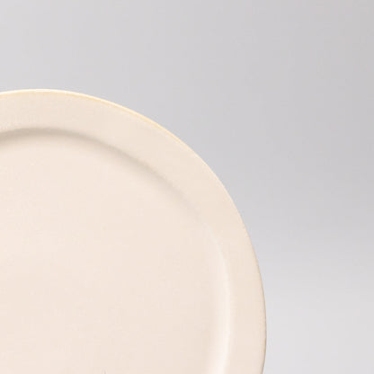 Plate Organic Flat 25.5cm Craft White Glaze - Image 3