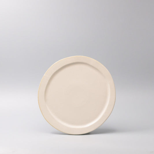 Plate Organic Flat 25.5cm Craft White Glaze - Image 2