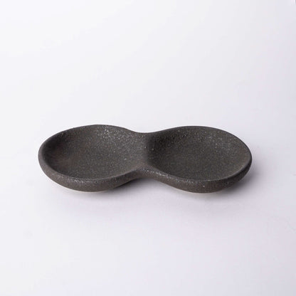 Double Sauce Dish 15.5cm Stone Slab Design