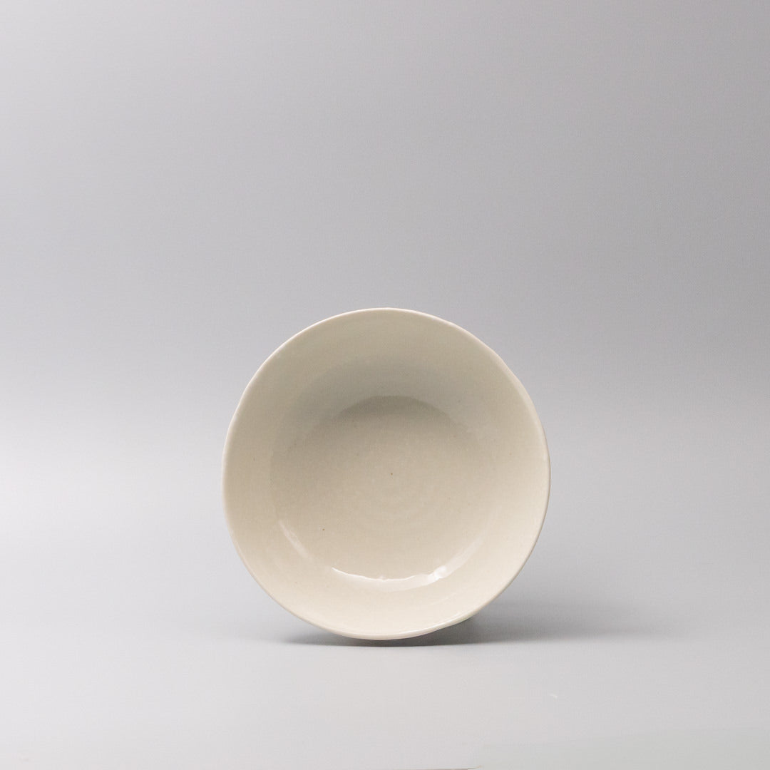 Bowl Organic Shape 11cm Kanso Soft White Glaze - Image 2