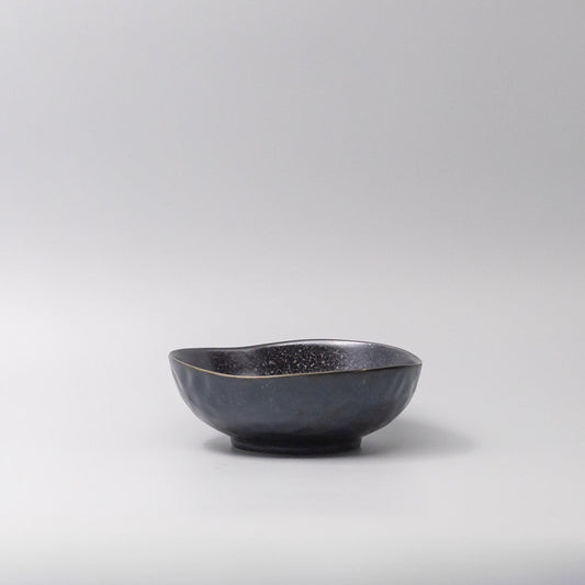 Bowl Organic Shape 17cm Kanso Matte Black Glaze - Image 2