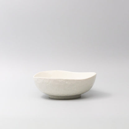 Bowl Organic Shape 20cm Kanso Soft White Glaze - Image 2