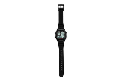 Casio Men's All Black World Timer Digital Watch AE1200WH-1A (Black) - Image 5