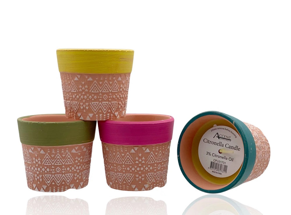 bulk 24 Citronella Candle in Terracotta Pot 7cm