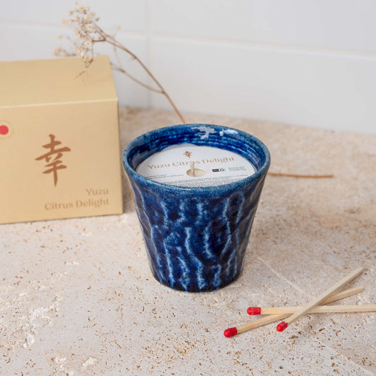 Candle Kyoto in Bloom Blue Ceramic 180g - Image 2