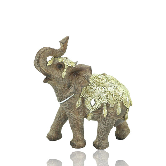 Elephant w/ Sculpted Ornament Statue 11cm