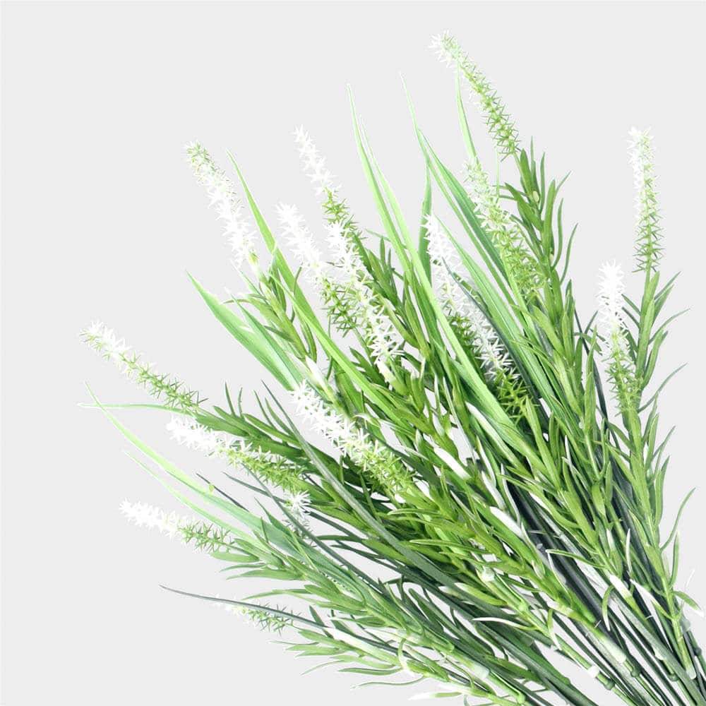 Long Artificial Lavender Stem (White) 50cm UV Resistant - Image 5