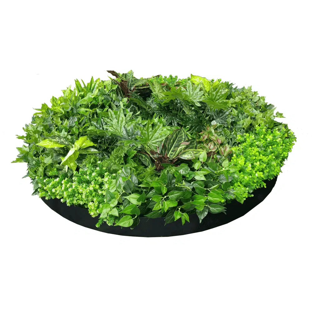 Artificial Green Wall Disc Art 150cm Dense Green Sensation (Onyx Black) - Image 3