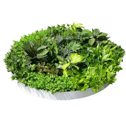 Artificial Green Wall Disc Art 150cm Dense Green Sensation (Fresh White) - Image 4
