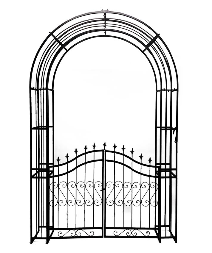 Large Garden Arch w Gate 240cm